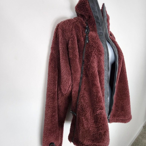 Kuhl Women's Flight Jacket Italian Fleece Hooded Pockets Thumb Loops Size M - Picture 6 of 16